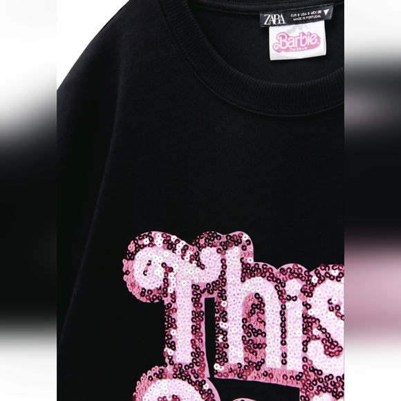 Zara X Barbie This is Barbie land Shirt S - Picture 6 of 9